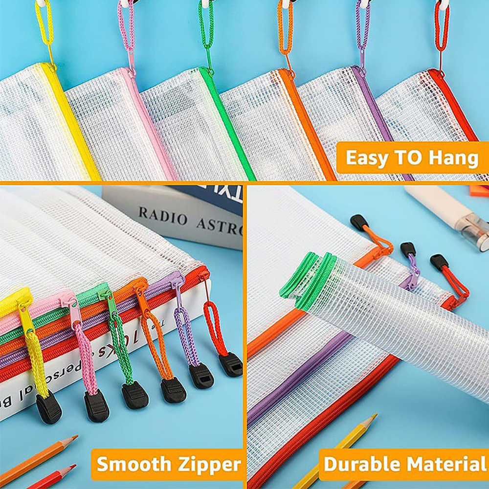 Zipper Pencil Pouch Plastic Zip File Bags 2
