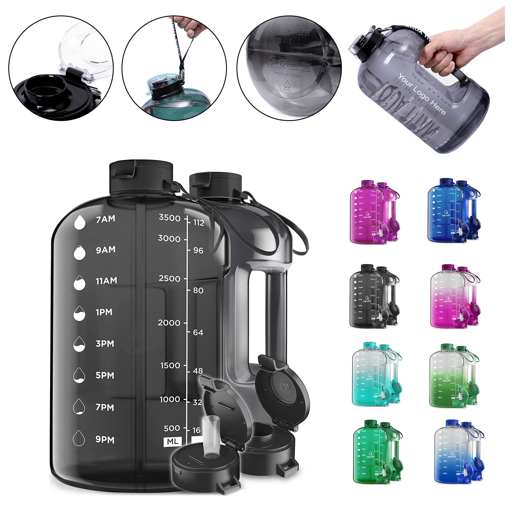 Water Bottle With Times 2