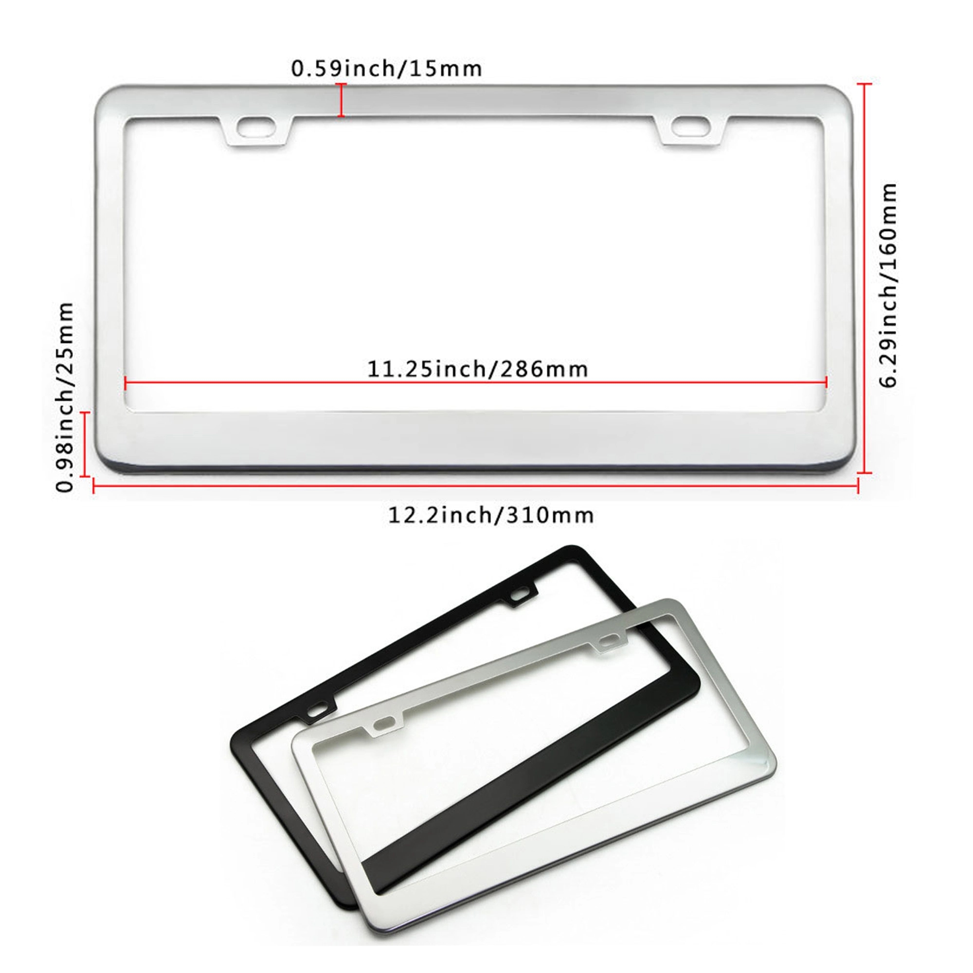 Basic Stainless Steel License Plate Frame 5
