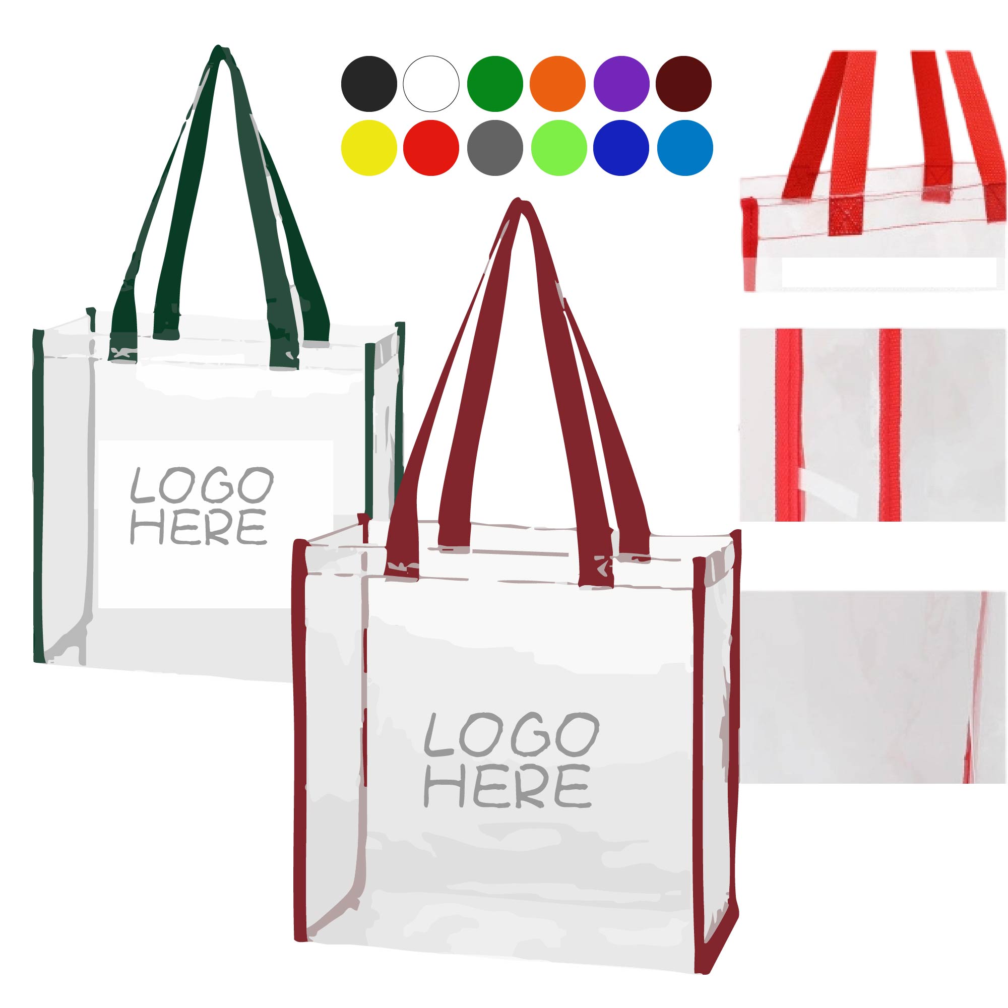 Clear Vinyl Stadium Compliant Tote Bag 1