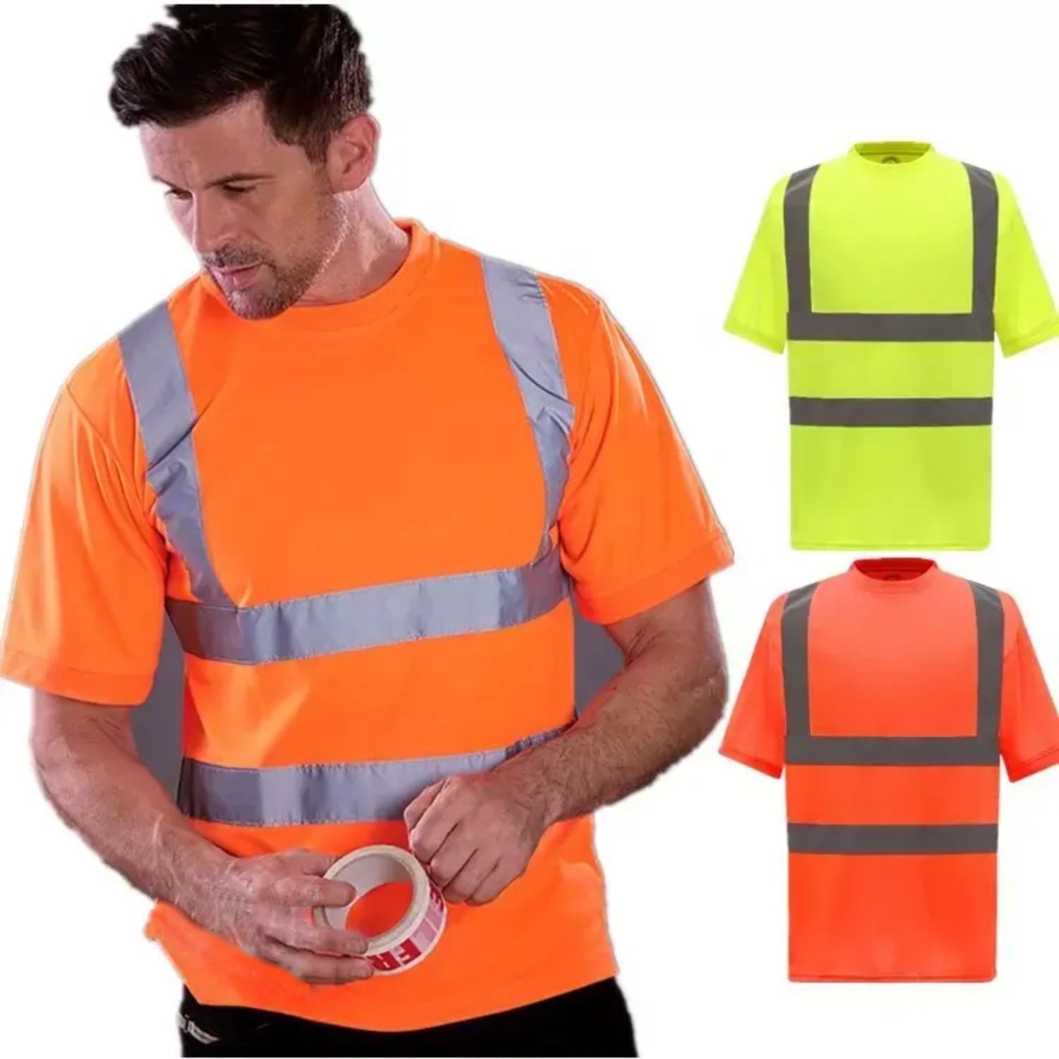 3.8 Oz. Polyester Class 2 Odor Reducing Reflective Tape Safety T-Shirt 6