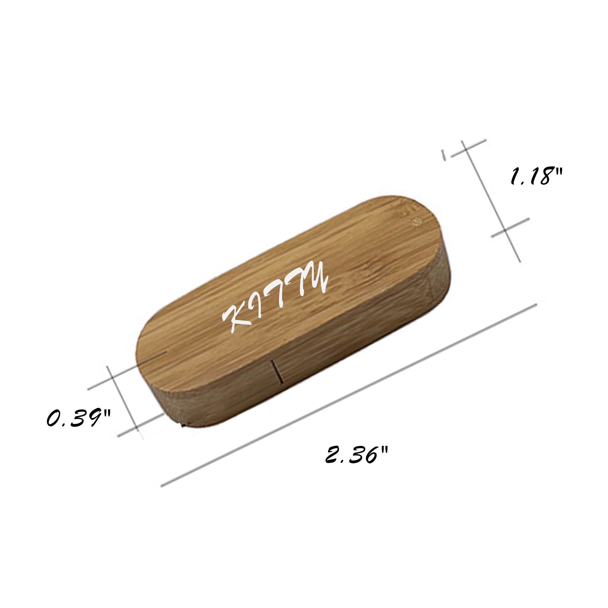 8GB wooden USB flash drive with a keychain 4