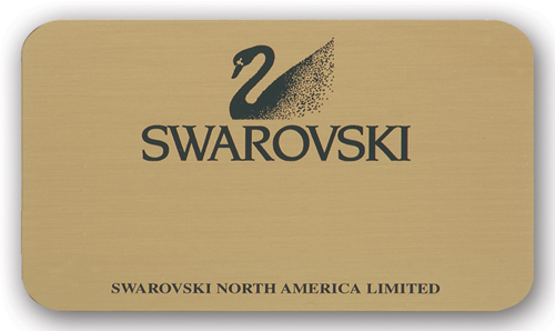 Brass Badge Screened Logo (6-10 Square Inches)