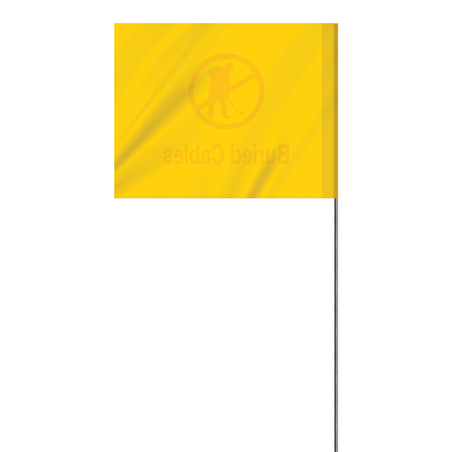 1-Color 4" x 5" Custom Vinyl Marking Flag with 36" Wire 7