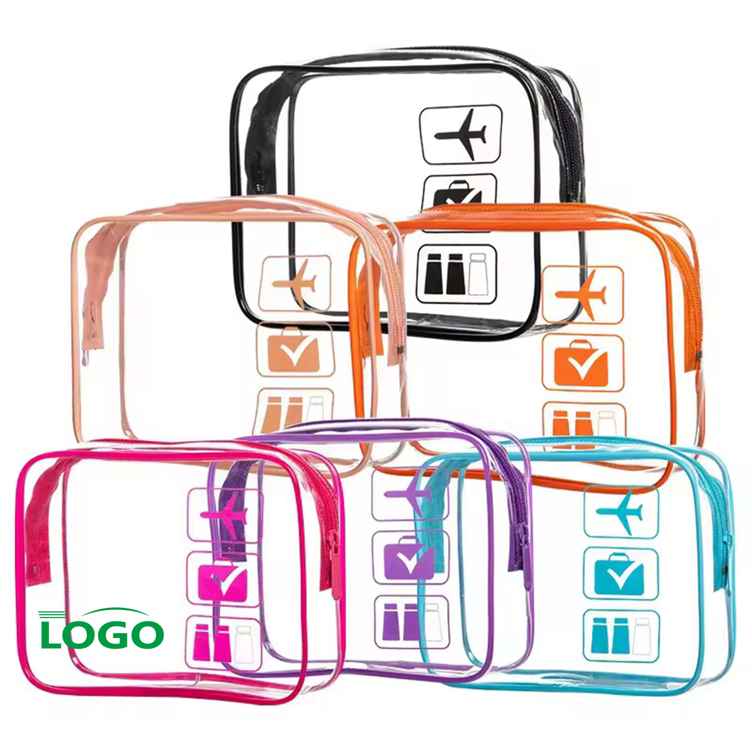 PVC Travel Toiletry Bag with Colorful Zipper Design 7
