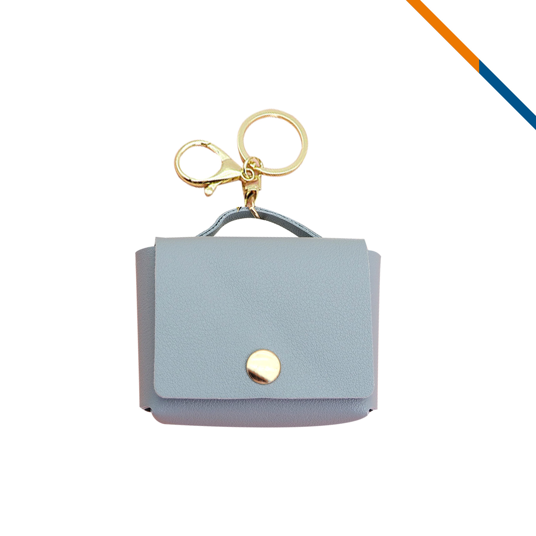 Clipu Mini PU Leather Square Coin Purse Keychain 11