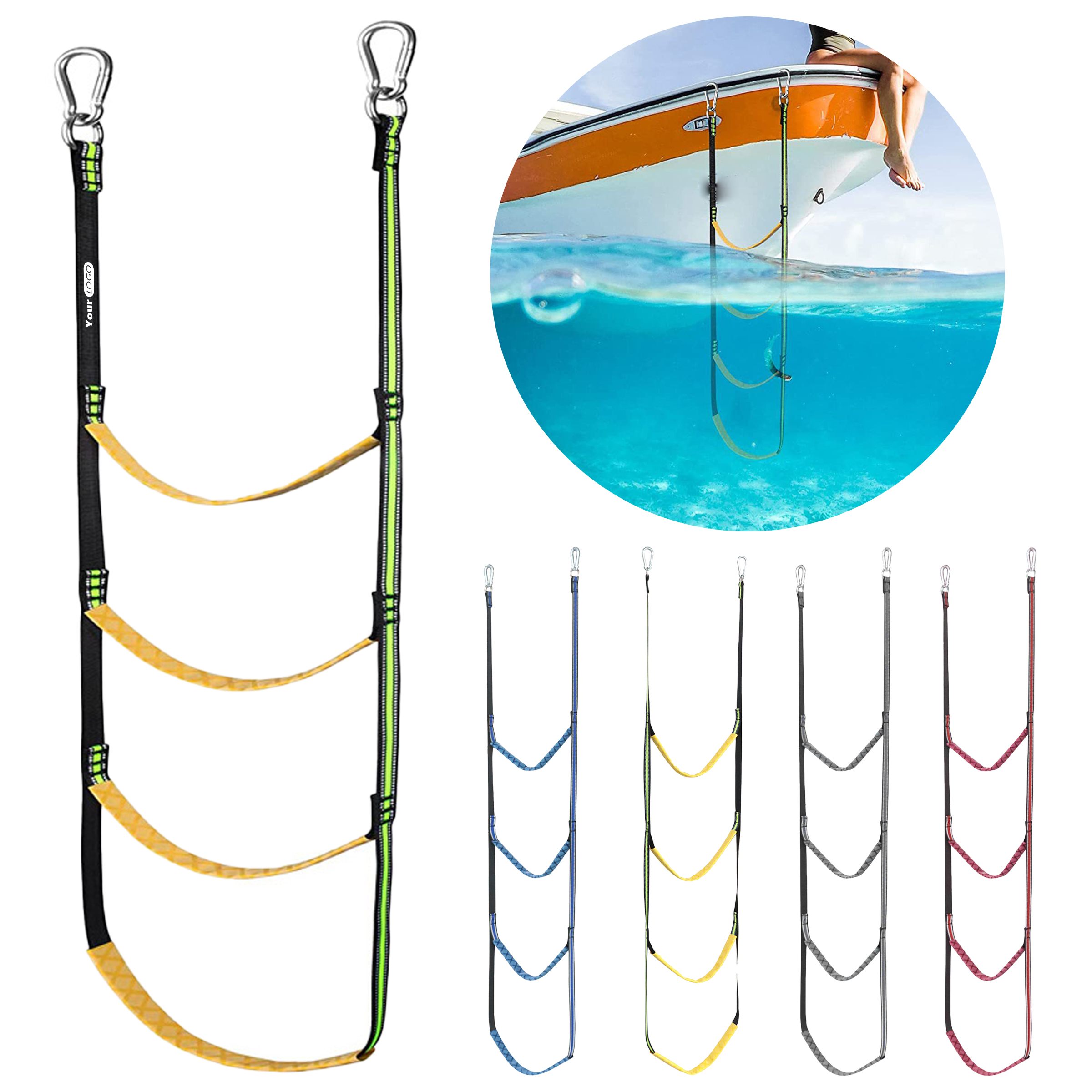 Nylon Folding Boat Hanging Ladder 5
