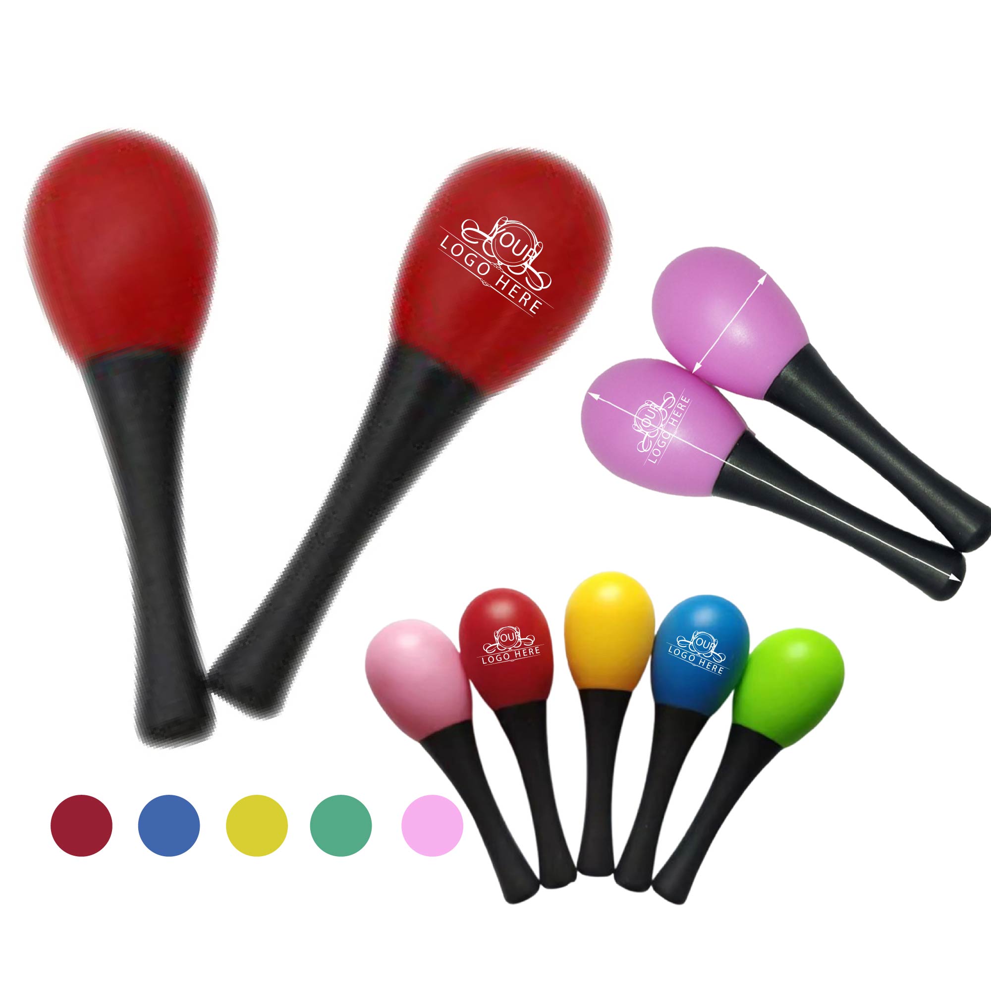 Plastic Egg Maraca Musical Instrument Sand Hammer Toy 2
