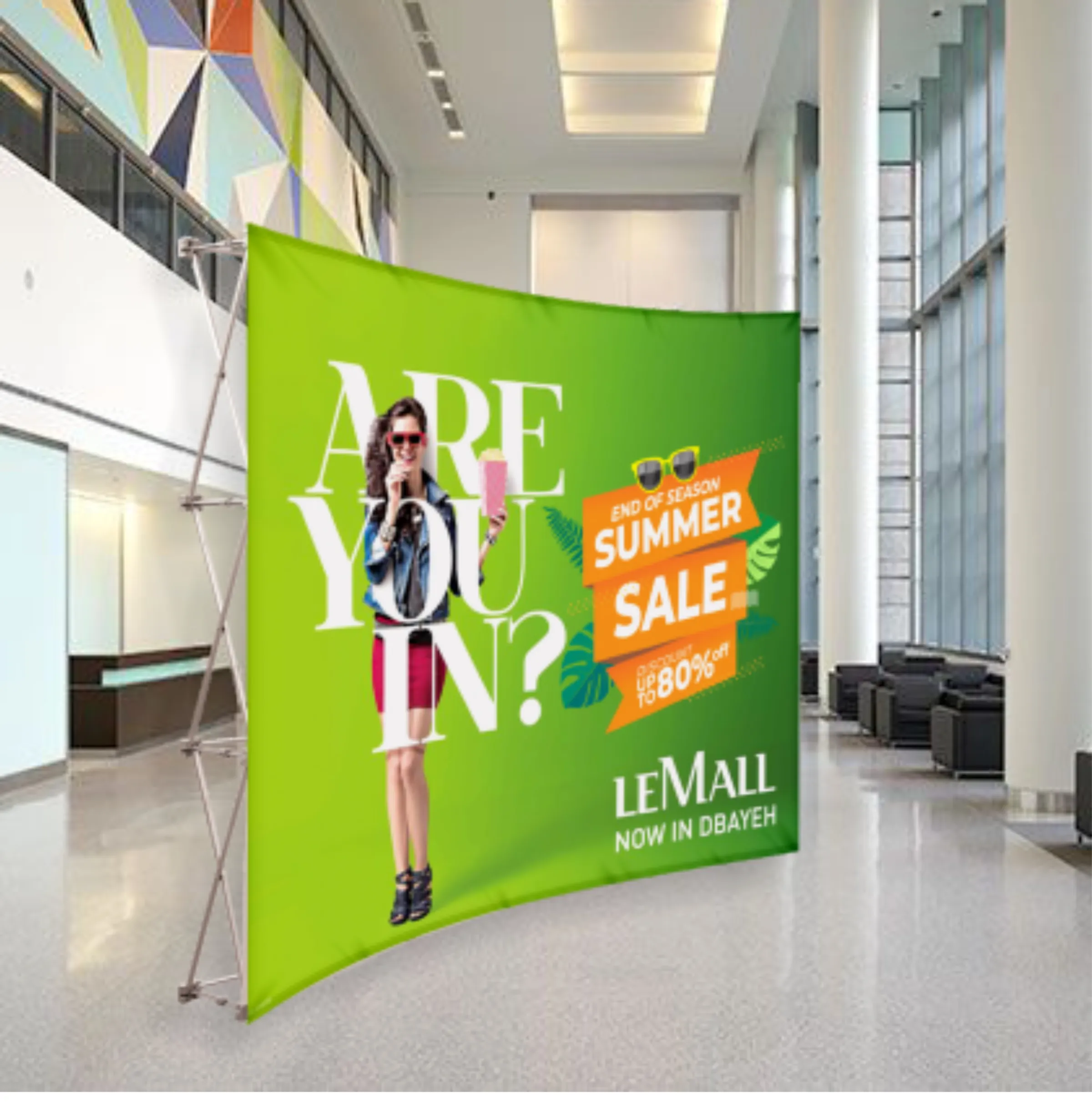 10'x10' Curved Pop Up Fabric Foldable Display Wall 4