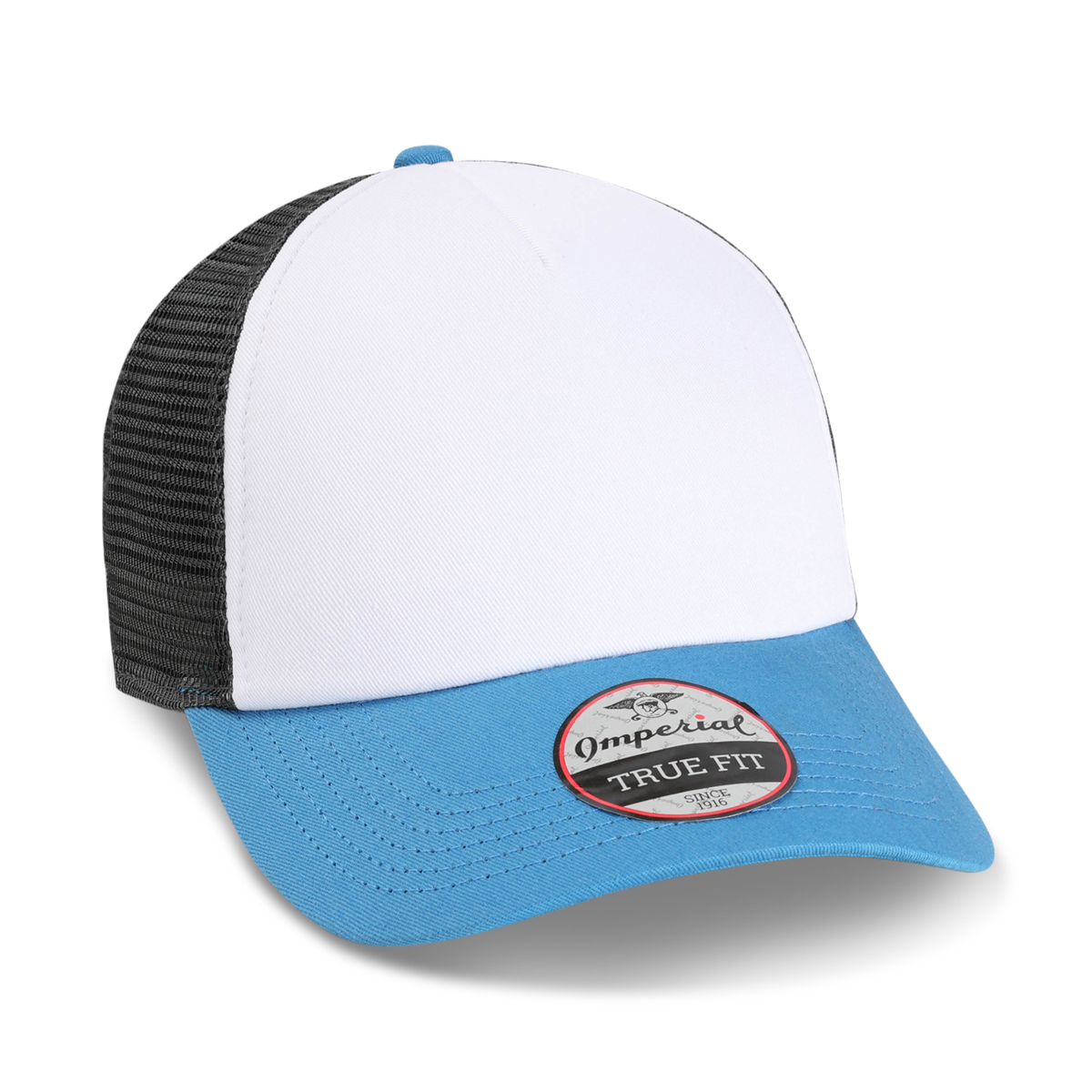 Imperial 1287 5-Panel North Country Trucker Hat w/ Leatherette Patches or Embroidery 4