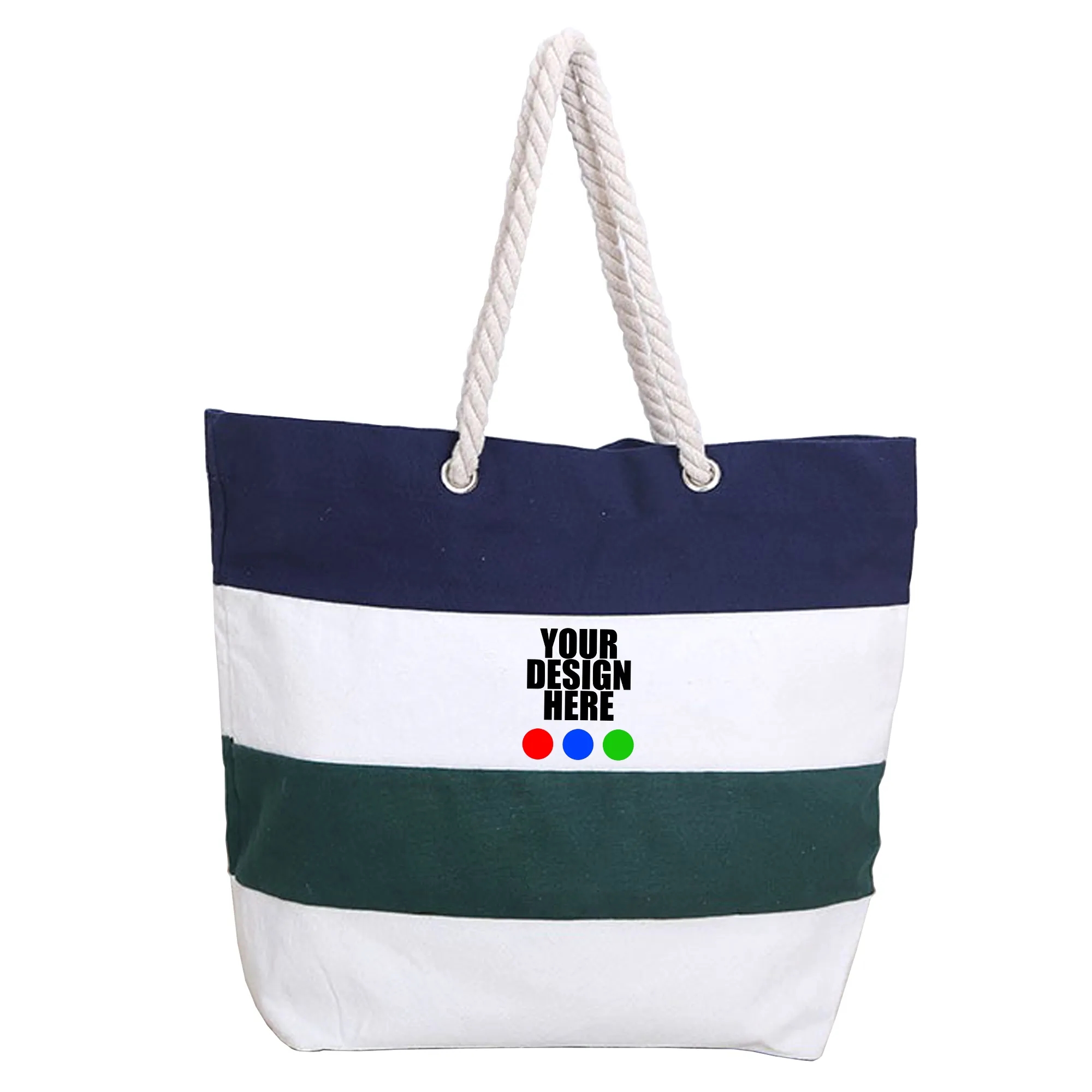 Canvas Tote Bag w/ Cotton Handle, custom tote bag with logo imprint 3