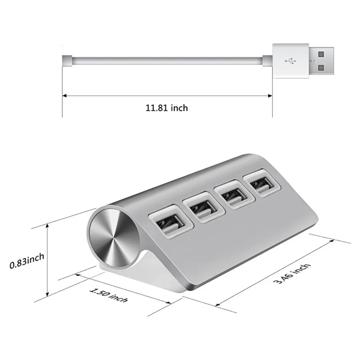 4-Port Hub Extension Splitter Docking Station 3