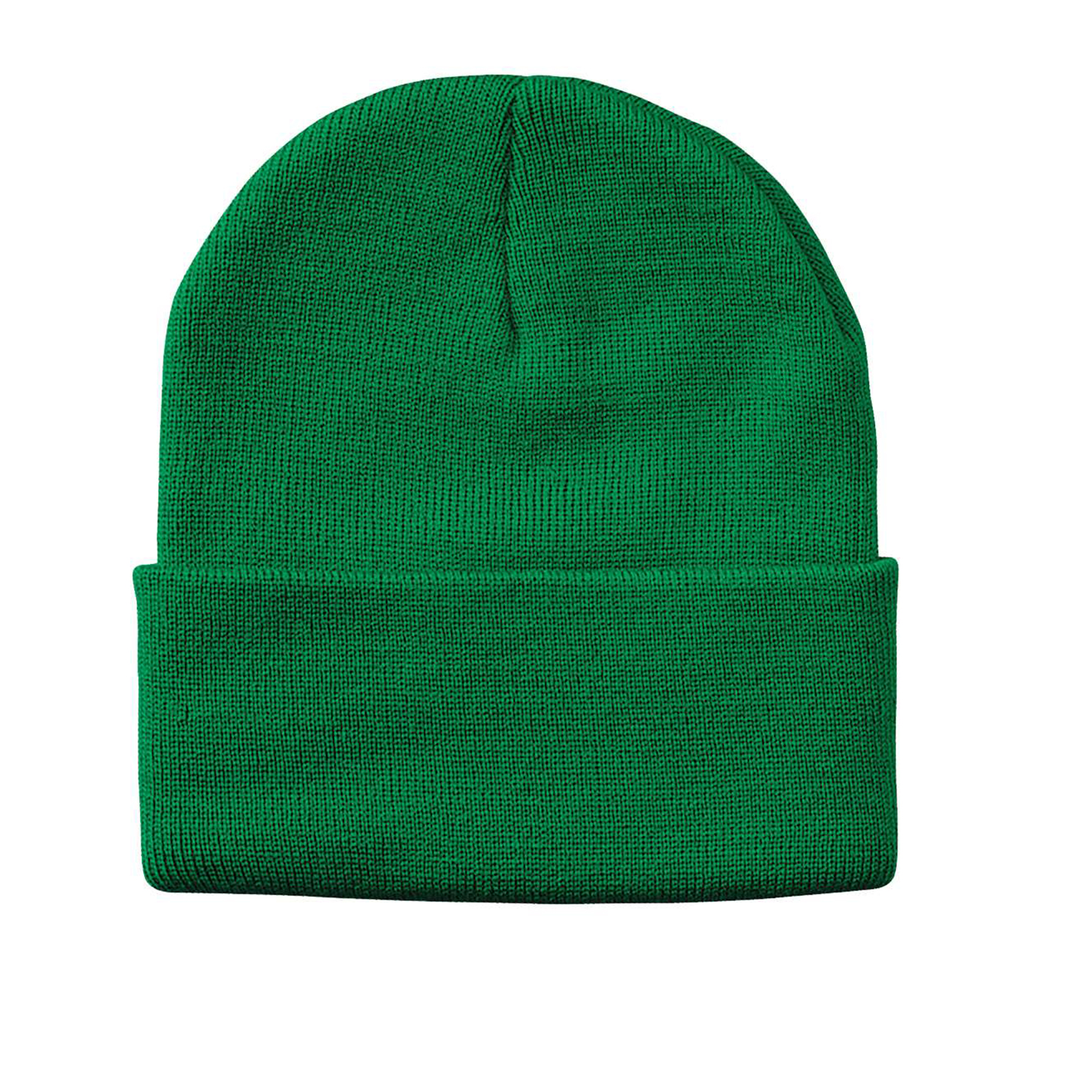 Solid Cuffed Beanie w/ Sewn Woven Patch 38