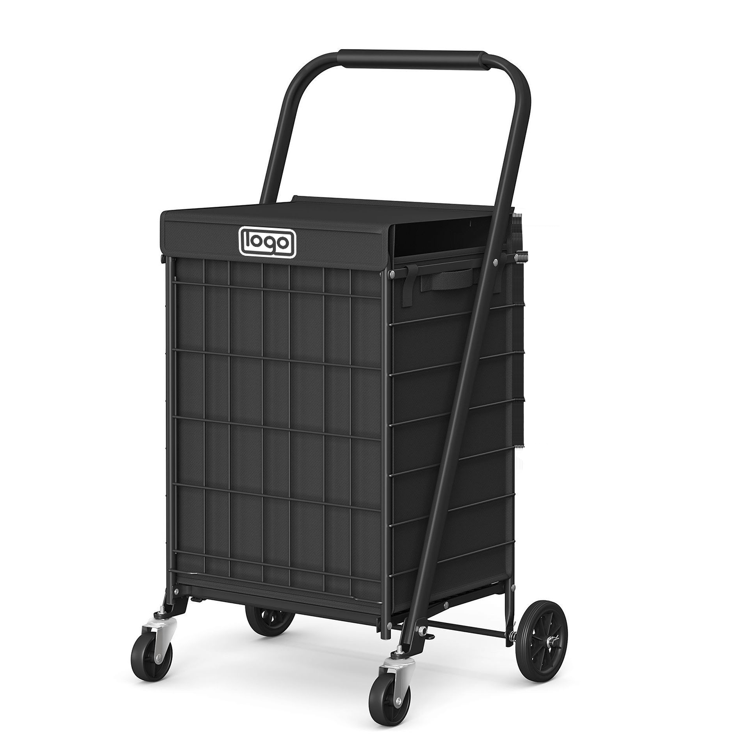 Heavy Duty Steel Shopping Cart w/ Wheels 7