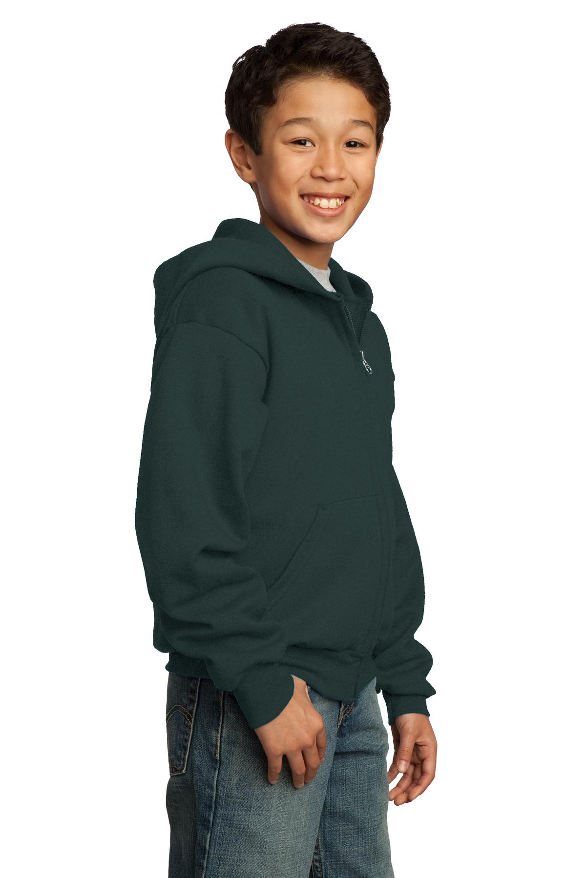 Port & Company® Youth Core Fleece Full-Zip Hooded Sweatshirt 91