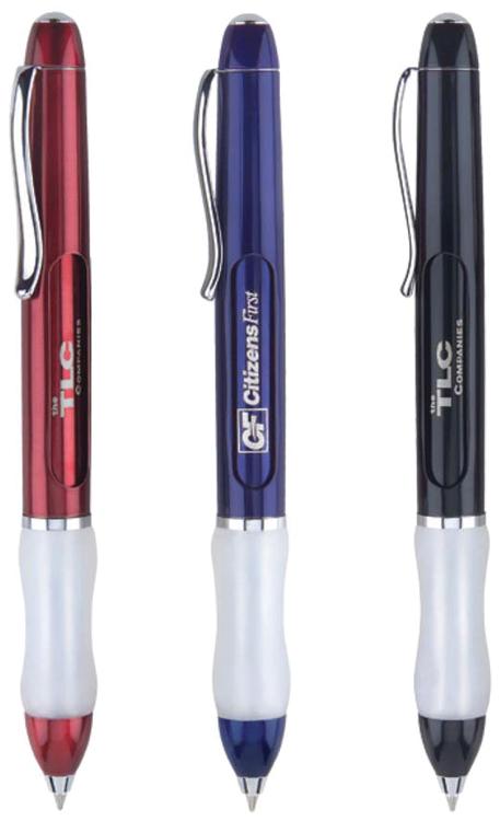 Dual V Logo Twist Ballpoint Brass Pen 2