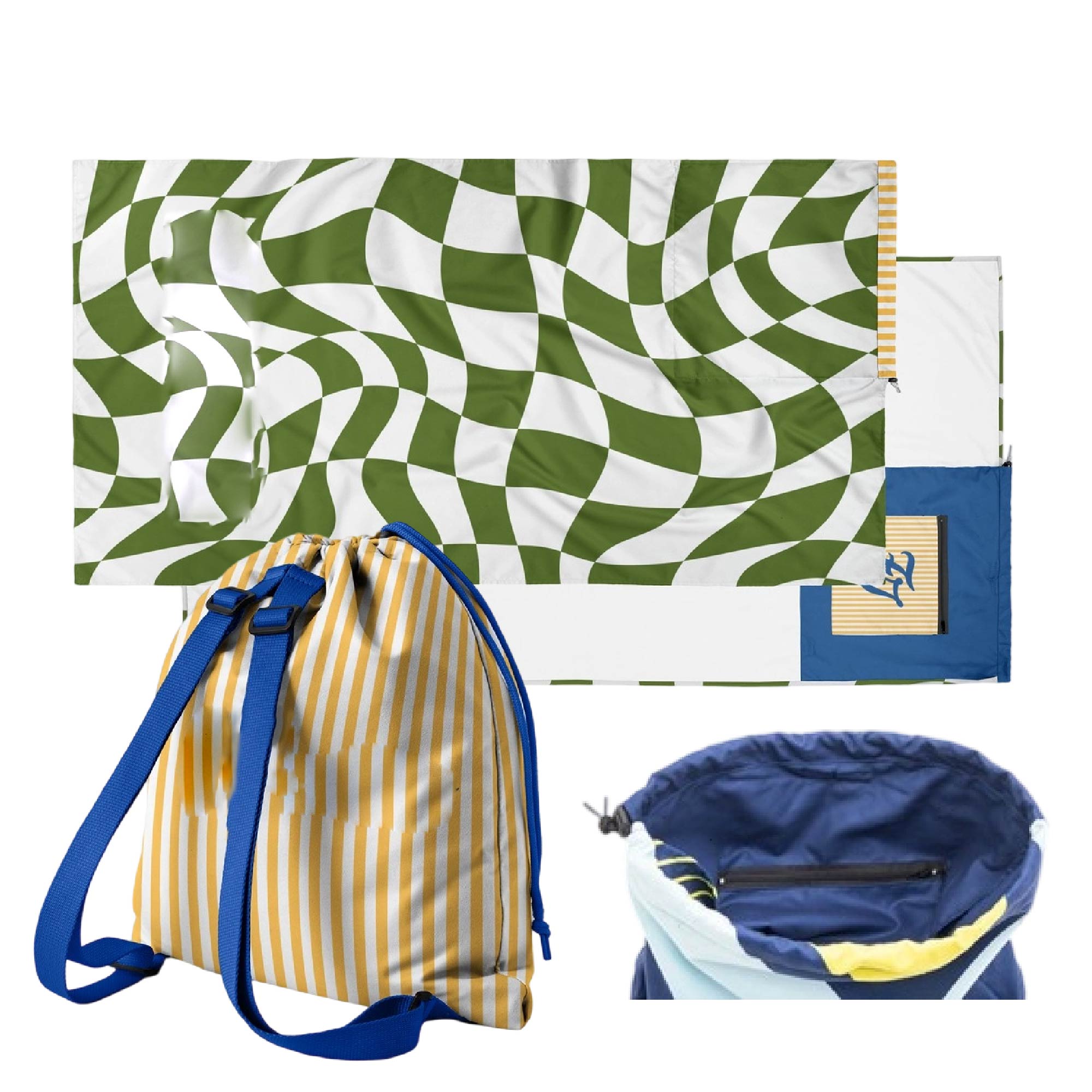 2 in 1 Beach Towel Backpack 1