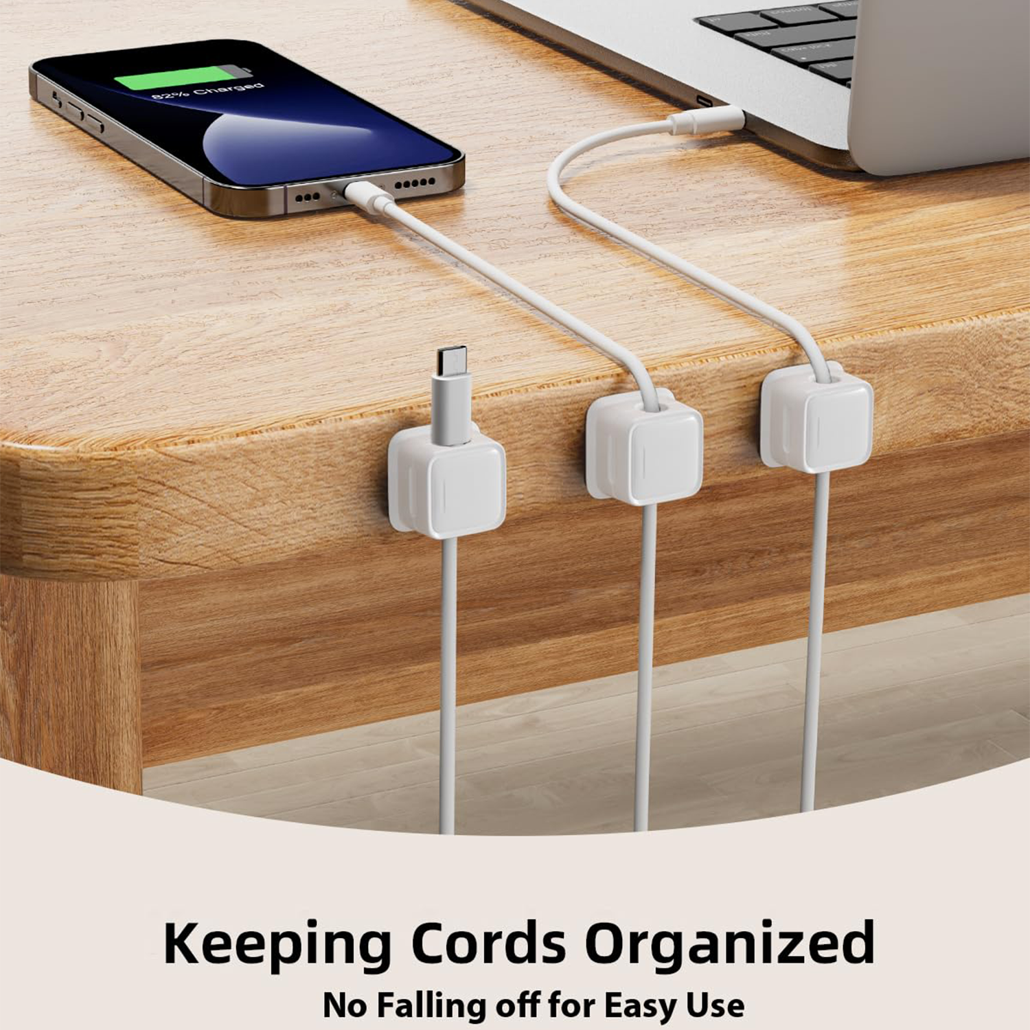 6PCS Magnetic Cable Clips - Desk & Phone Cord Organizer 9