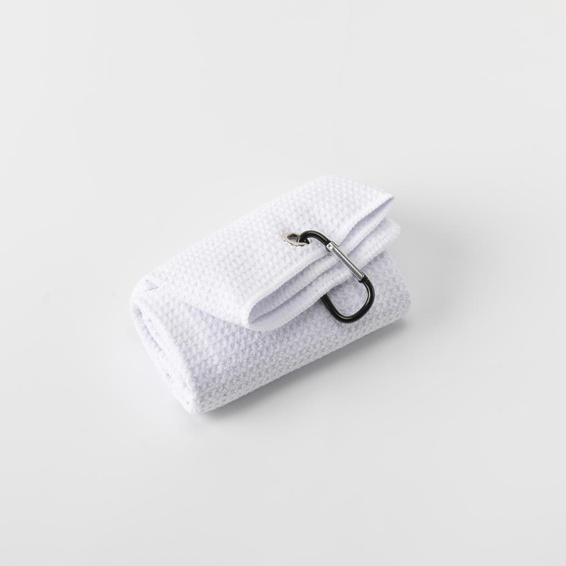 Microfiber Fabric Waffle Pattern Golf Towels w/Carabiner Clip 19