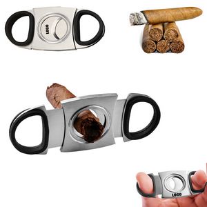Compact Cigar Cutter With Black Ring And Double Sharp Blades 2