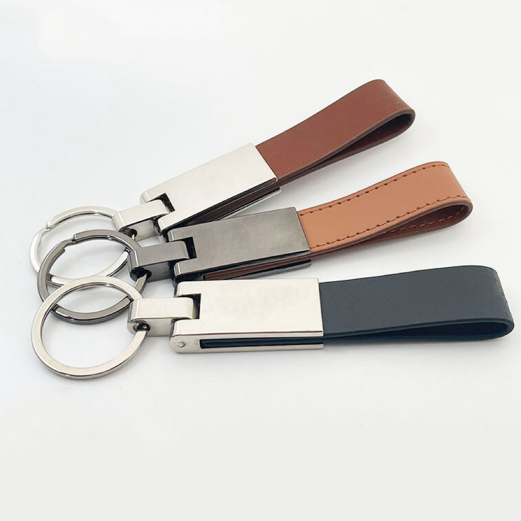 Leather Metal Keychain 1