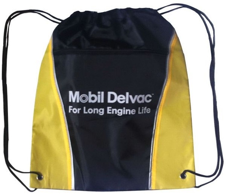 2 Tone Drawstring Backpack W/ Front Pocket 2