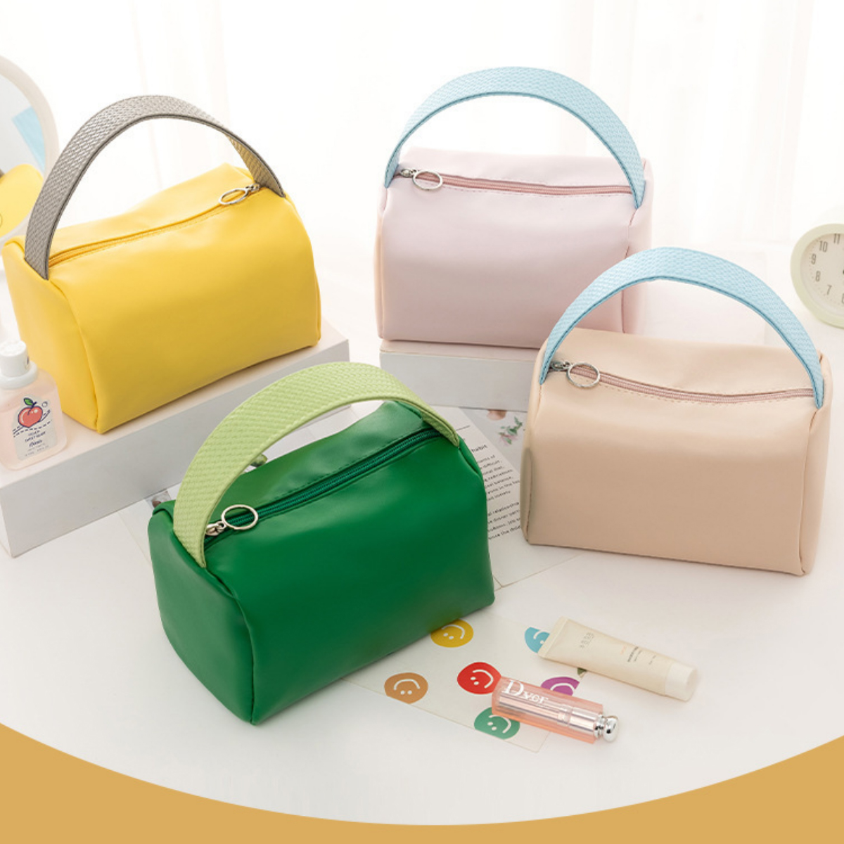 3.5L Compact Cosmetic Bag W/ Zipper and Handle 5