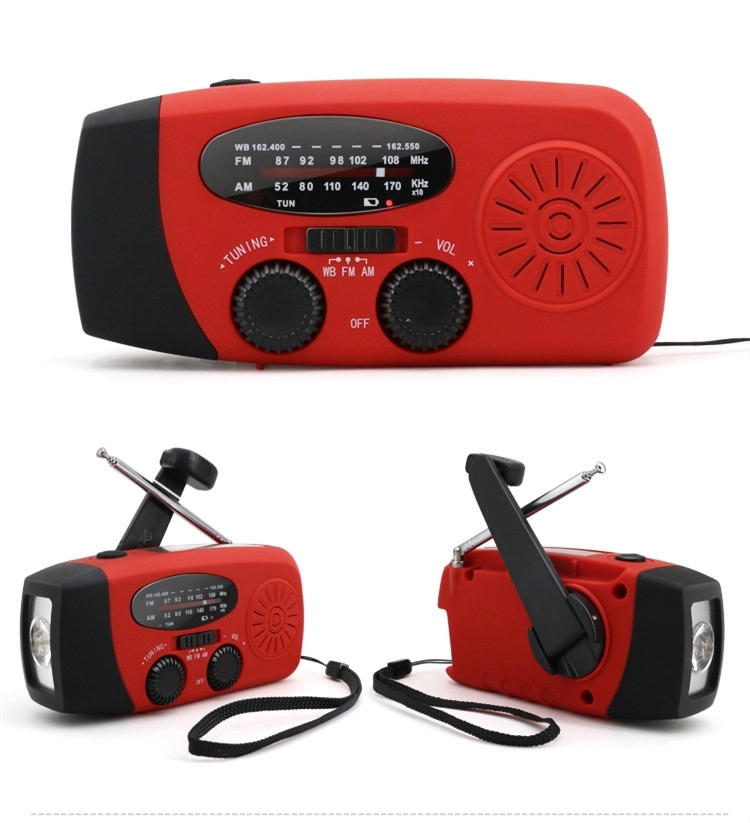 Solar Hand Crank Weather Radio Flashlight 3