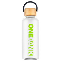 Sanzio 21 oz RPET Bottle with Bamboo Lid 20