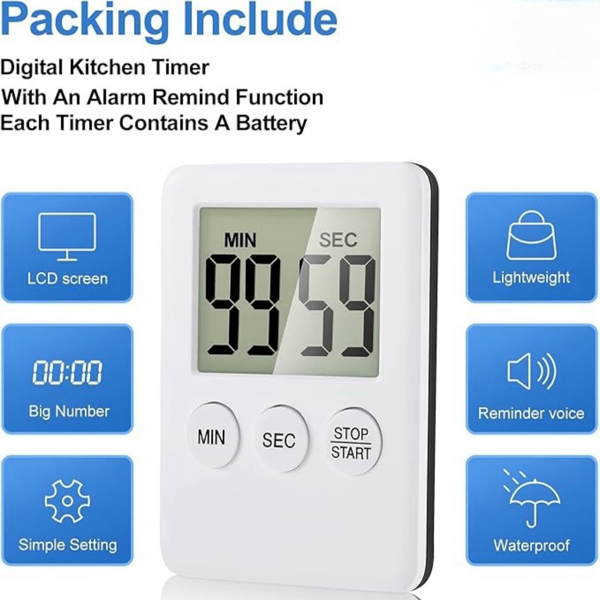 Digital Timer With An Alarm Remind 6