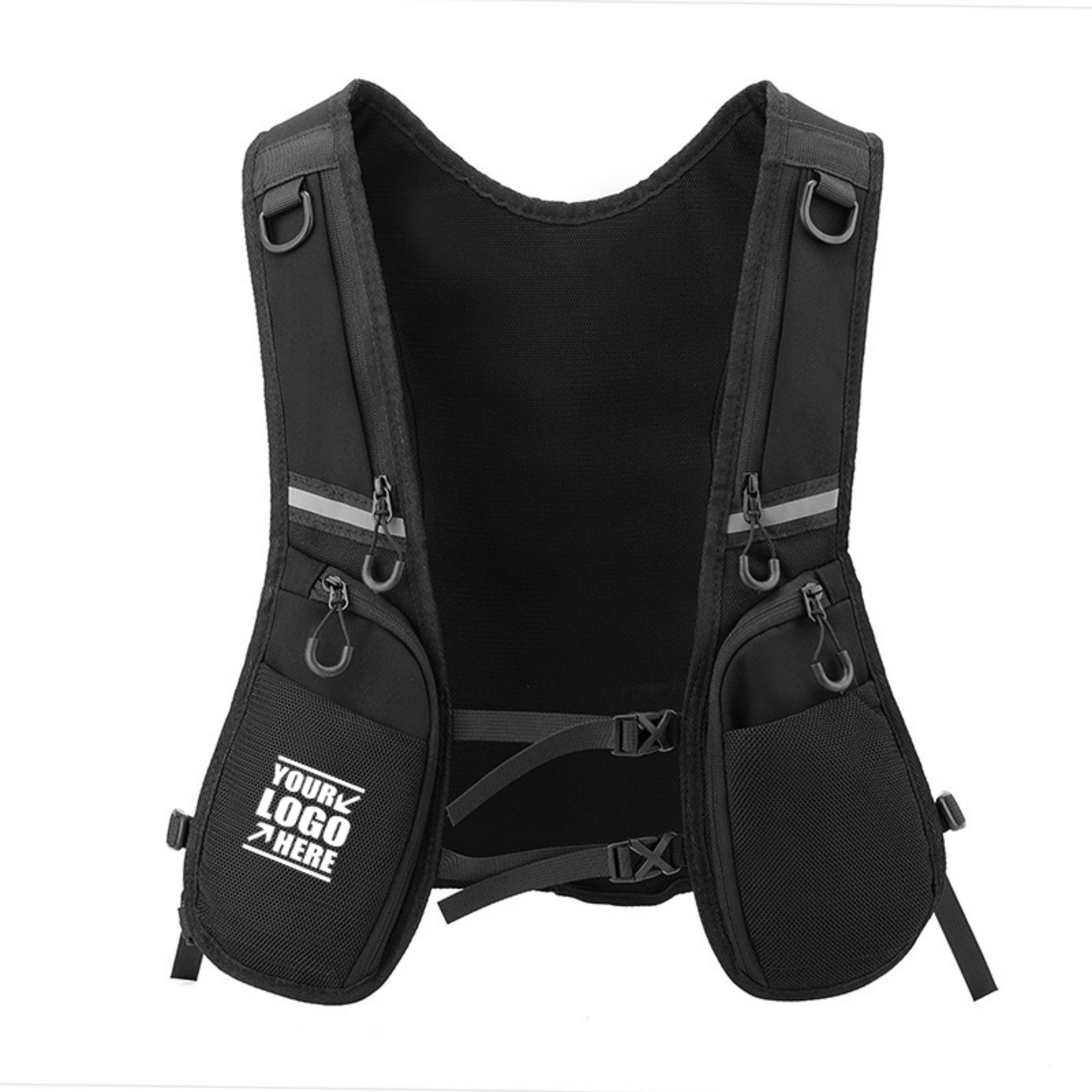 Outdoor Vest Bag With Reflective Strips 2