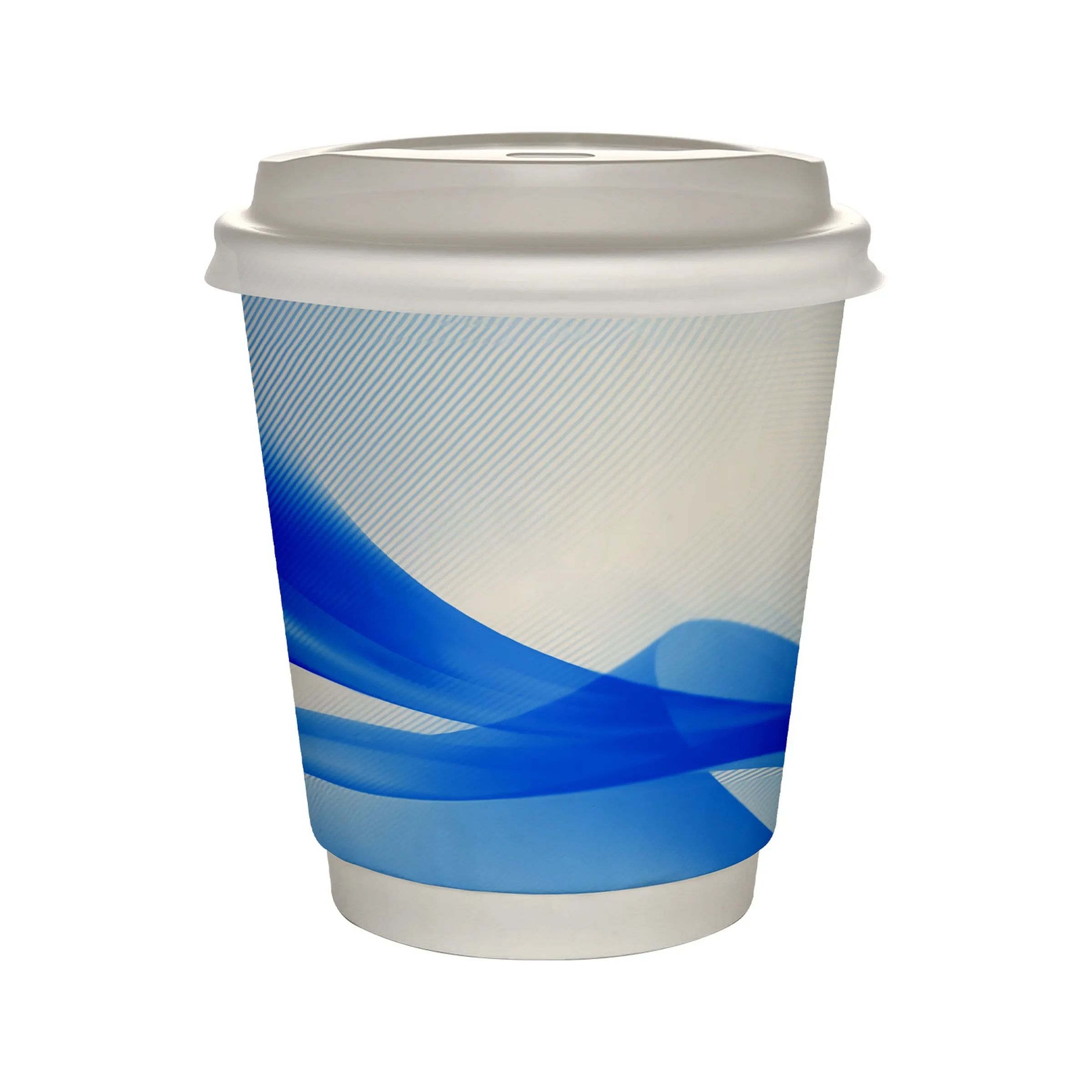 10 oz Full Color Groovy Insulated Paper Cup With Lid 13