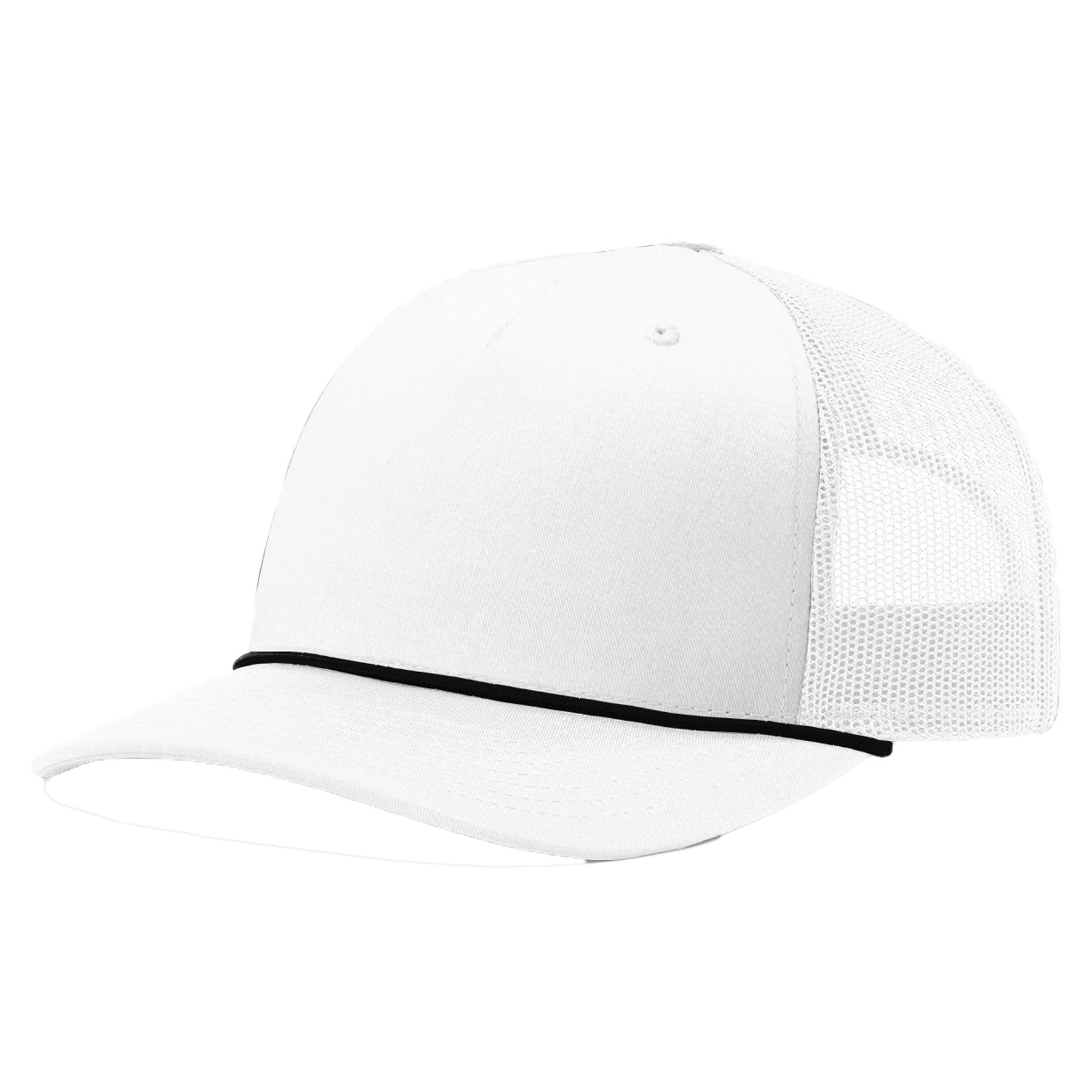 Richardson 112FPR 5-Panel Trucker Hat with Rope w/Leatherette Adhesive Patches or Embroidery 39