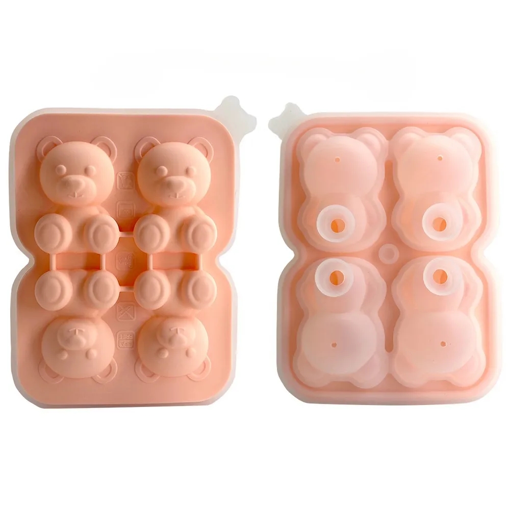 2 Pack Bear Ice Molds/Cube Trays 4