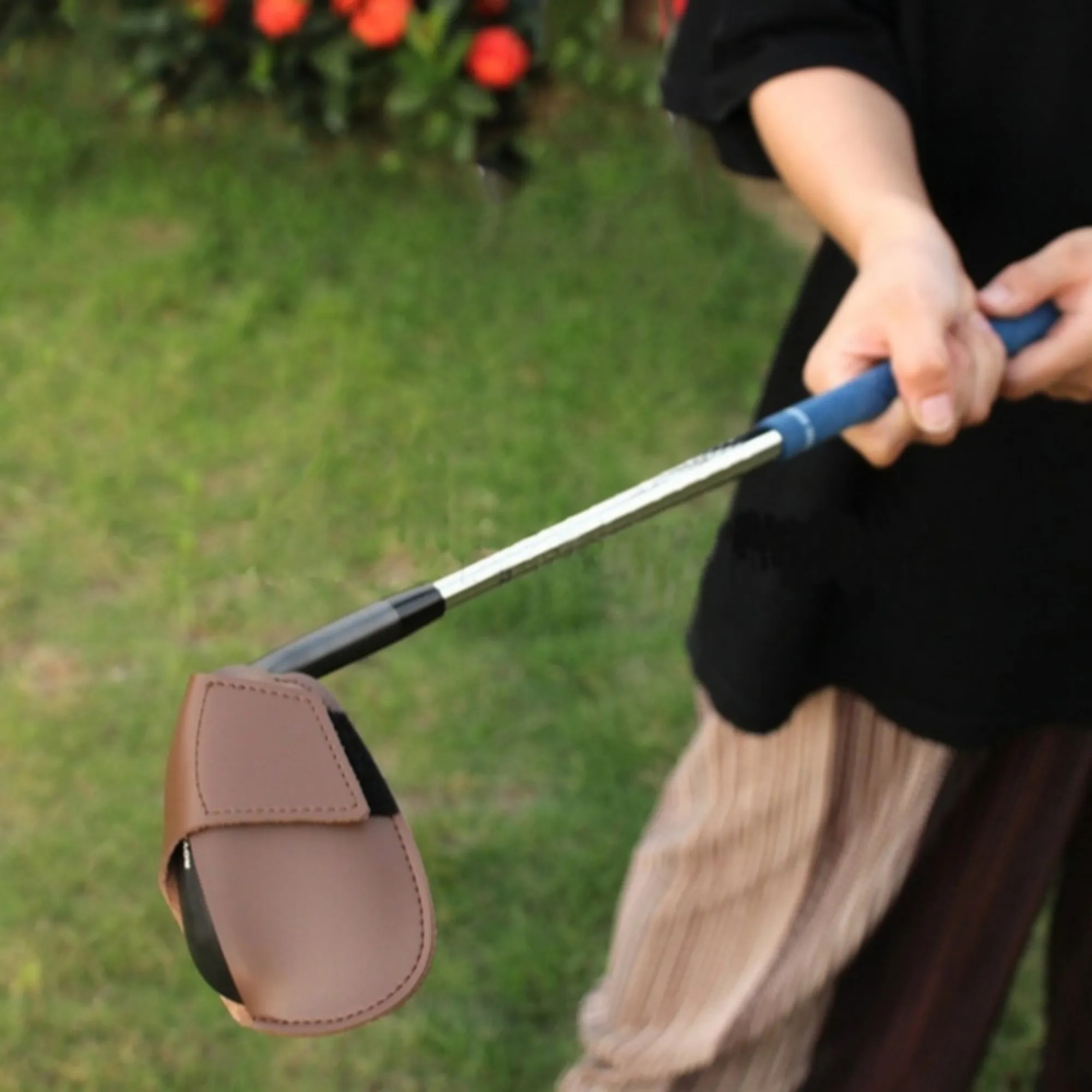 Leather Golf Iron Head Covers Set 2
