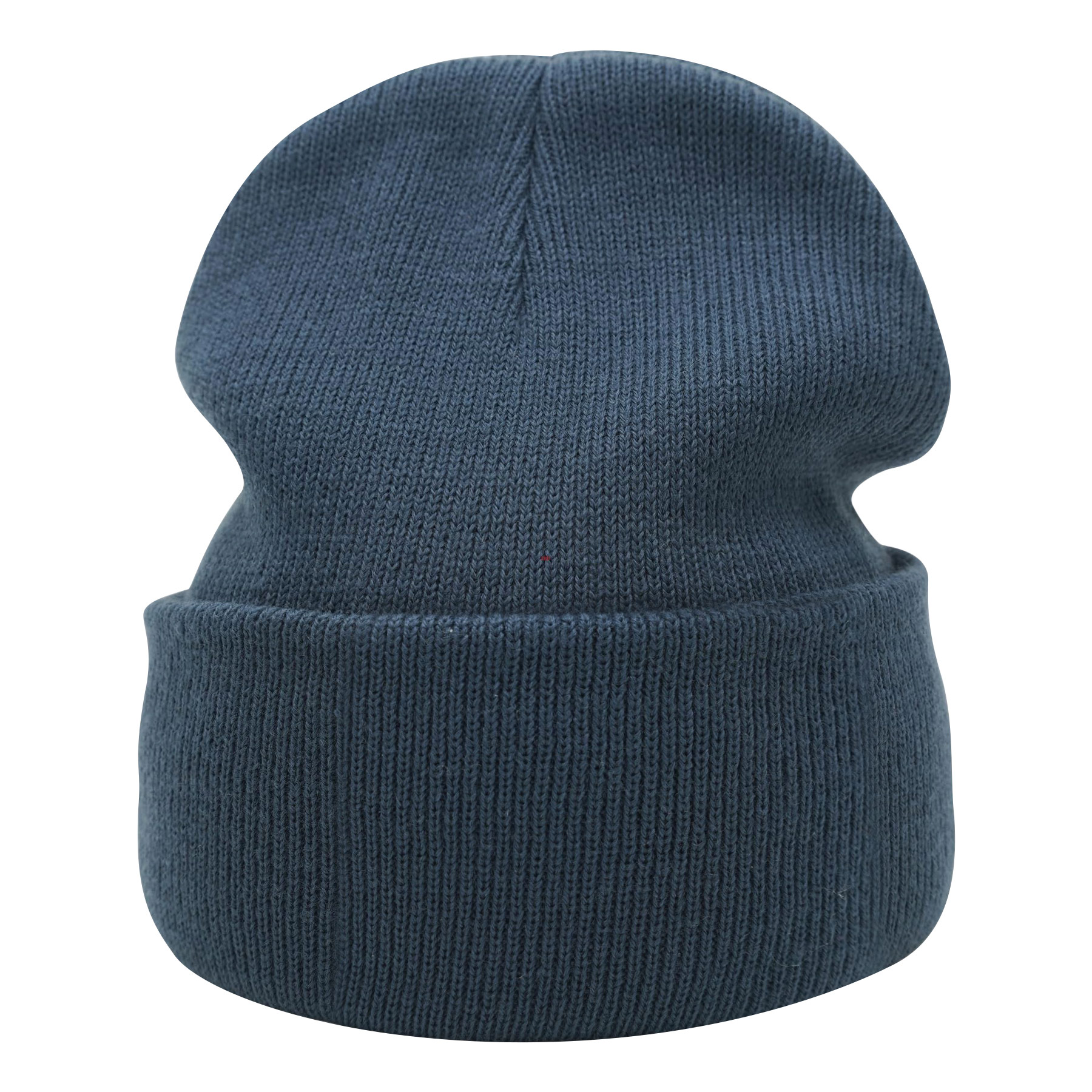 Embroidery Curled Solid Classic Beanie Knitted Cap 9