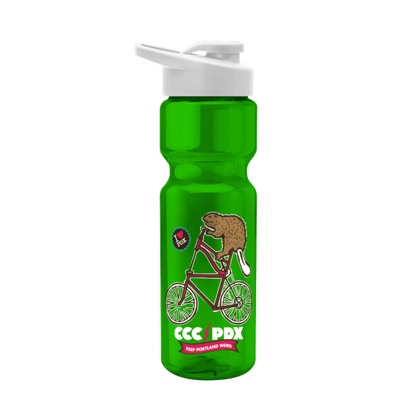 Blazer 28oz Transparent Bike Bottle w/Drink-thru Lid 2624