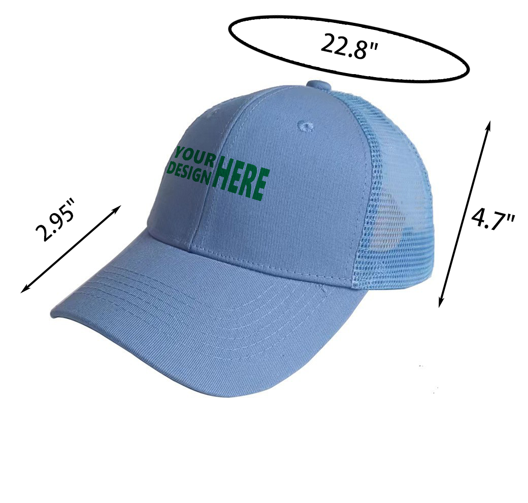 Full Color Imprint Cotton Adjustable Mesh Trucker Hat 3