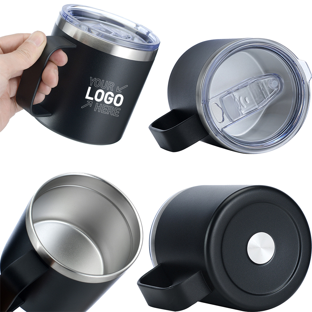 14oz Stainless Steel Coffee Cup Mug With Lid And Handle 3