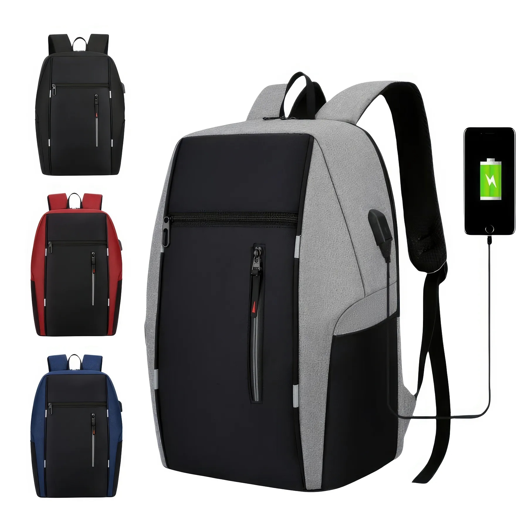 Travel Business School Laptop Backpack with USB Port 1