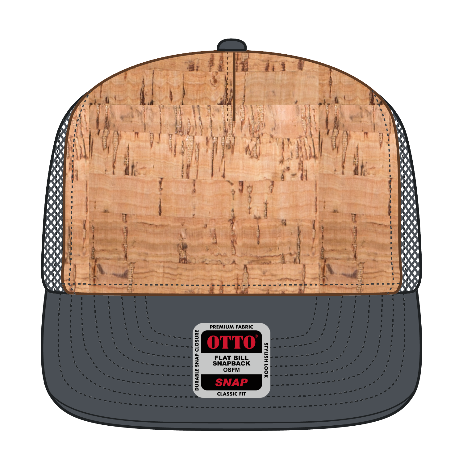 OTTO CAP® OTTO SNAP 5 Panel Pro Style Mesh Back Trucker Snapback Hat 49