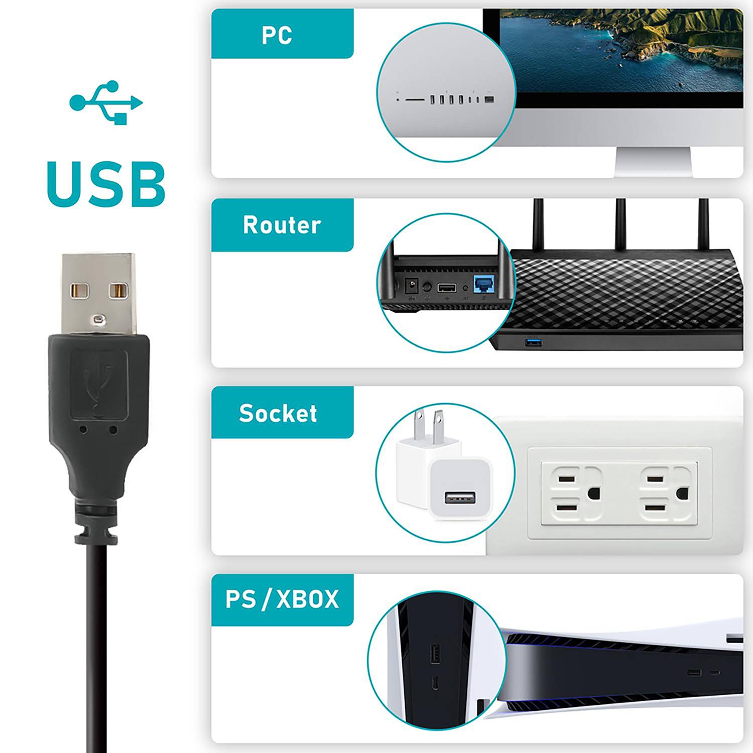 Portable USB Powered Desk Cooling Fan 7