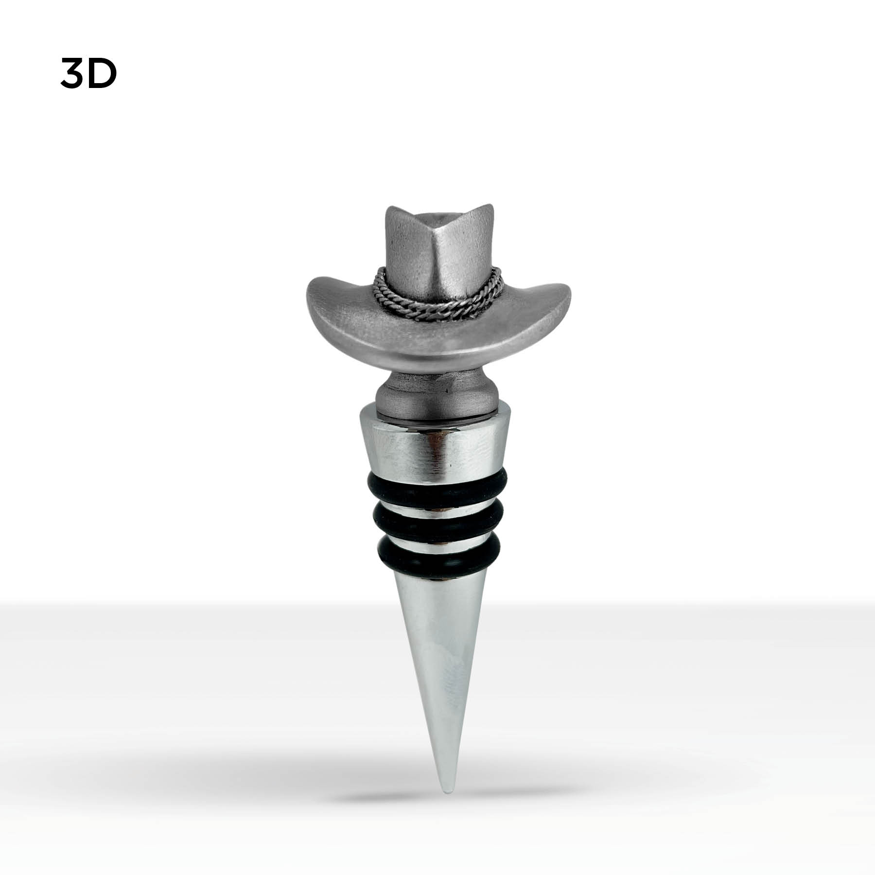Wine Stopper w/Stock Silver Base 6