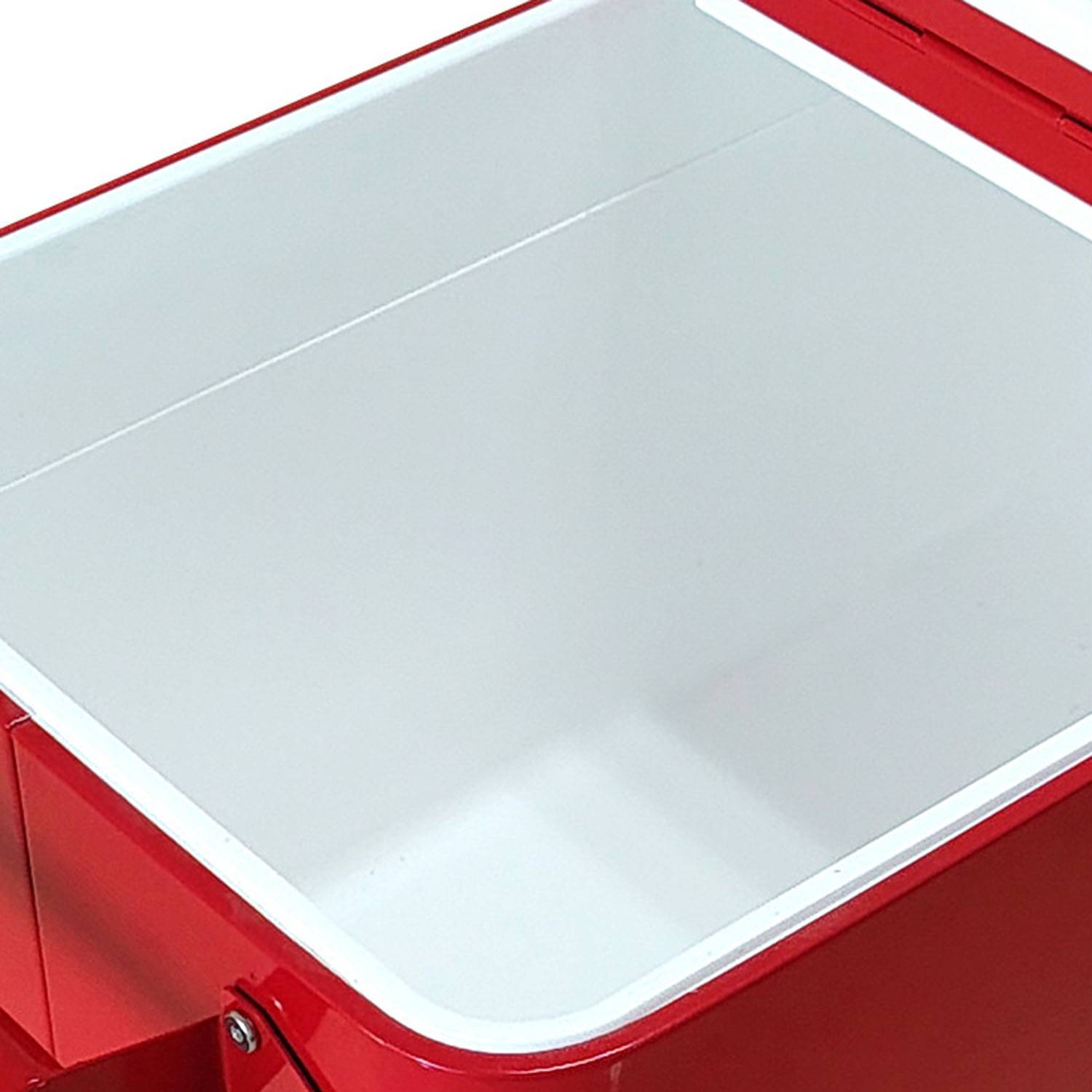 80 Quart Stainless Steel Ice Chest Cooler Cart w/ Wheels 4