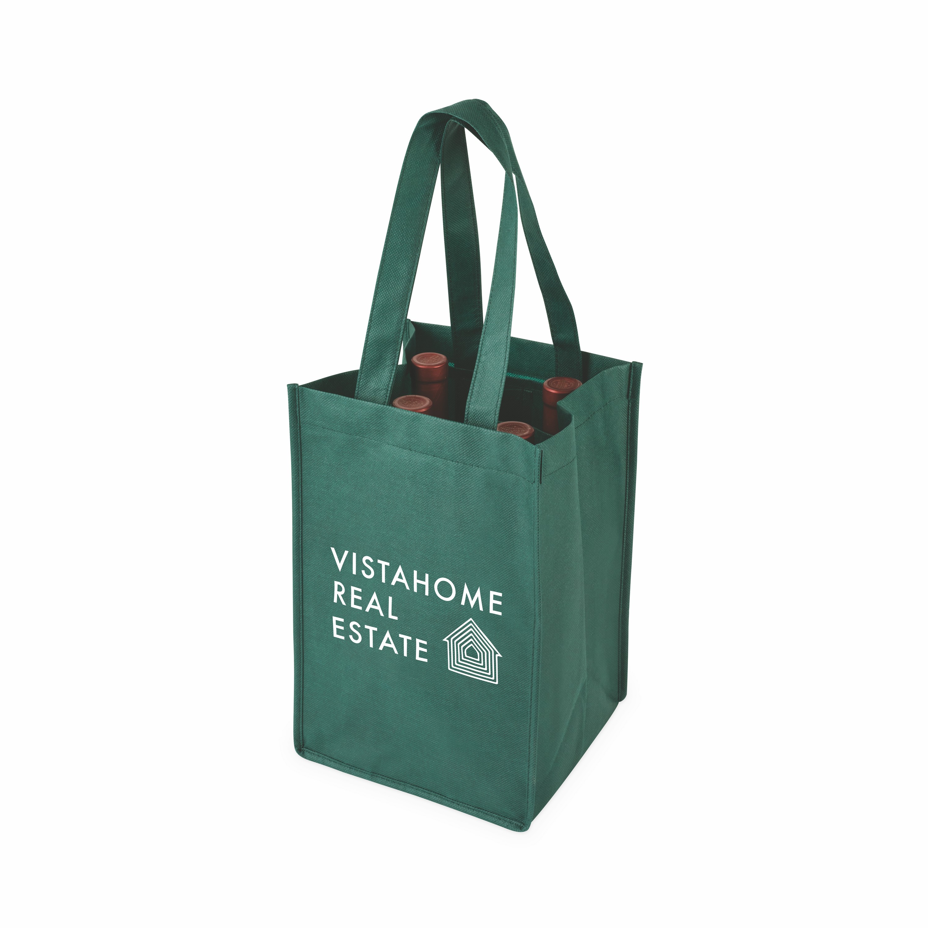 True® 4 Bottle Non-Woven Wine Tote 8