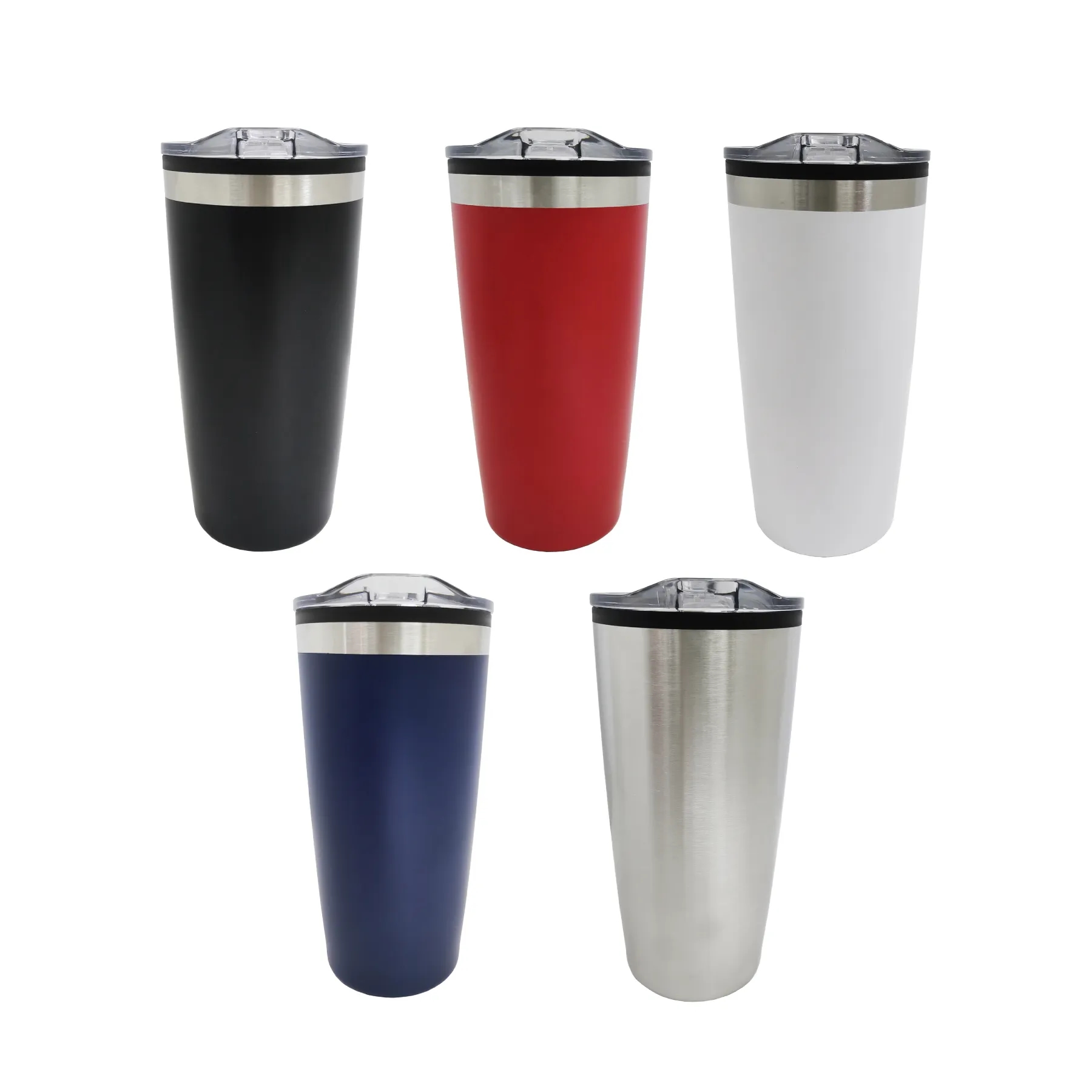 20oz Powder Coated Stainless Wall and Plastic Liner Tumbler 4