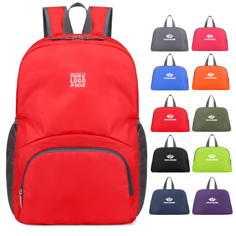 Front Zipper Pocket Lightweight Packable Backpack Travel Hiking Daypack Small Casual Foldable 2