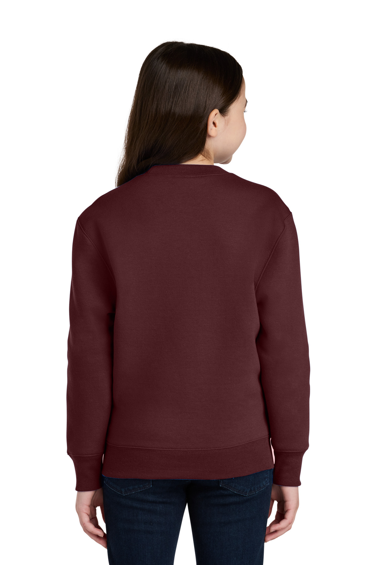 Port & Co Youth Core Fleece Crewneck Pocket Sweatshirt PC78YPKT 36