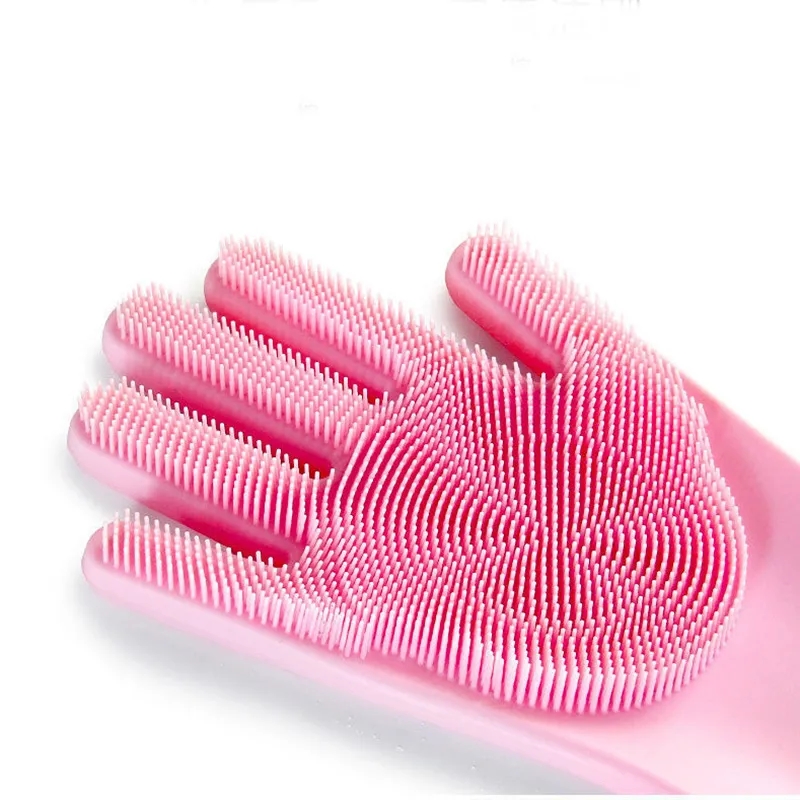 Heat Resistant Scrubber Household Silicone Gloves 3