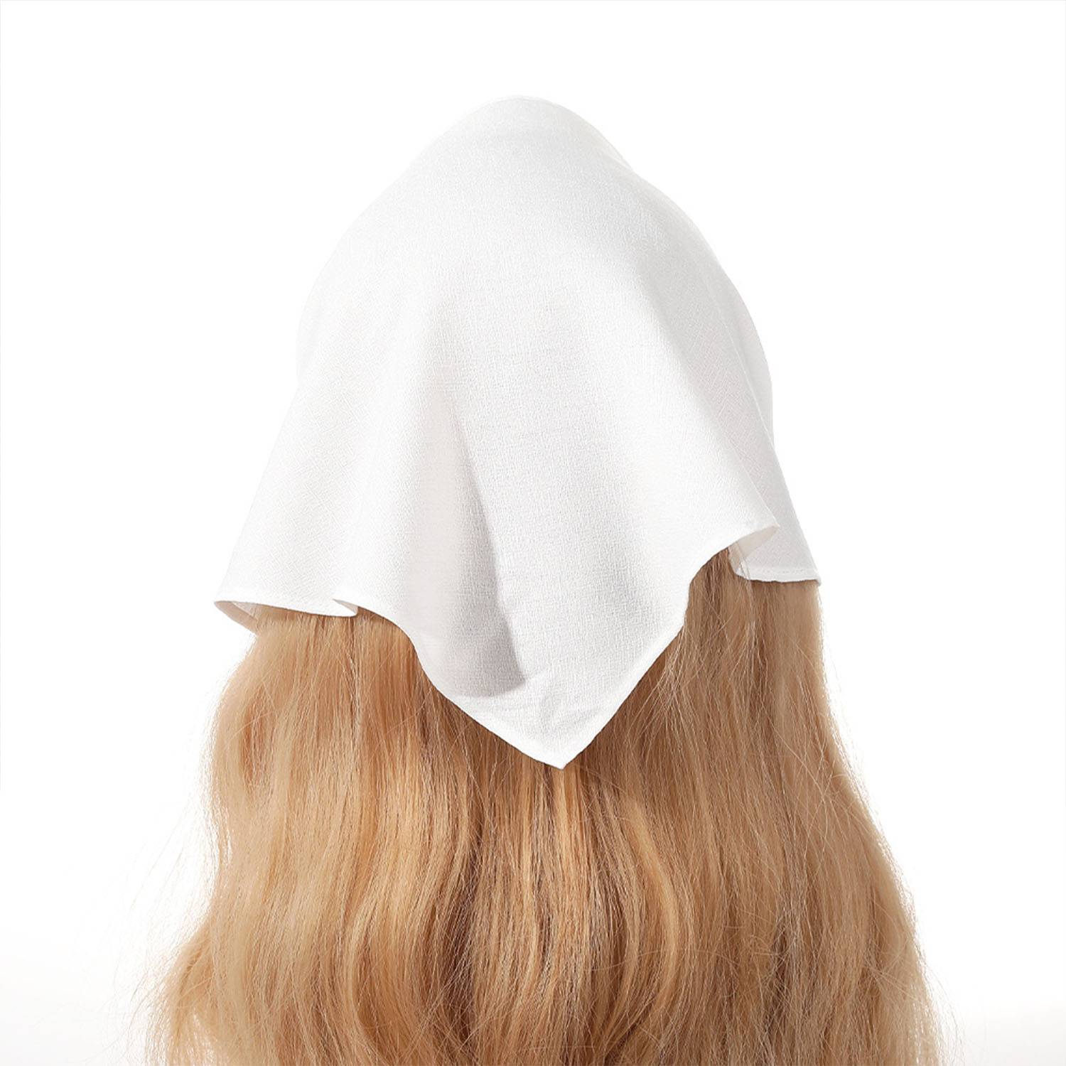 Solid color triangular scarf headband 4